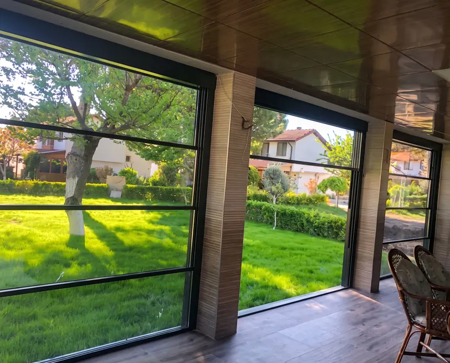 Giyotin cam ve zip perde uygulaması