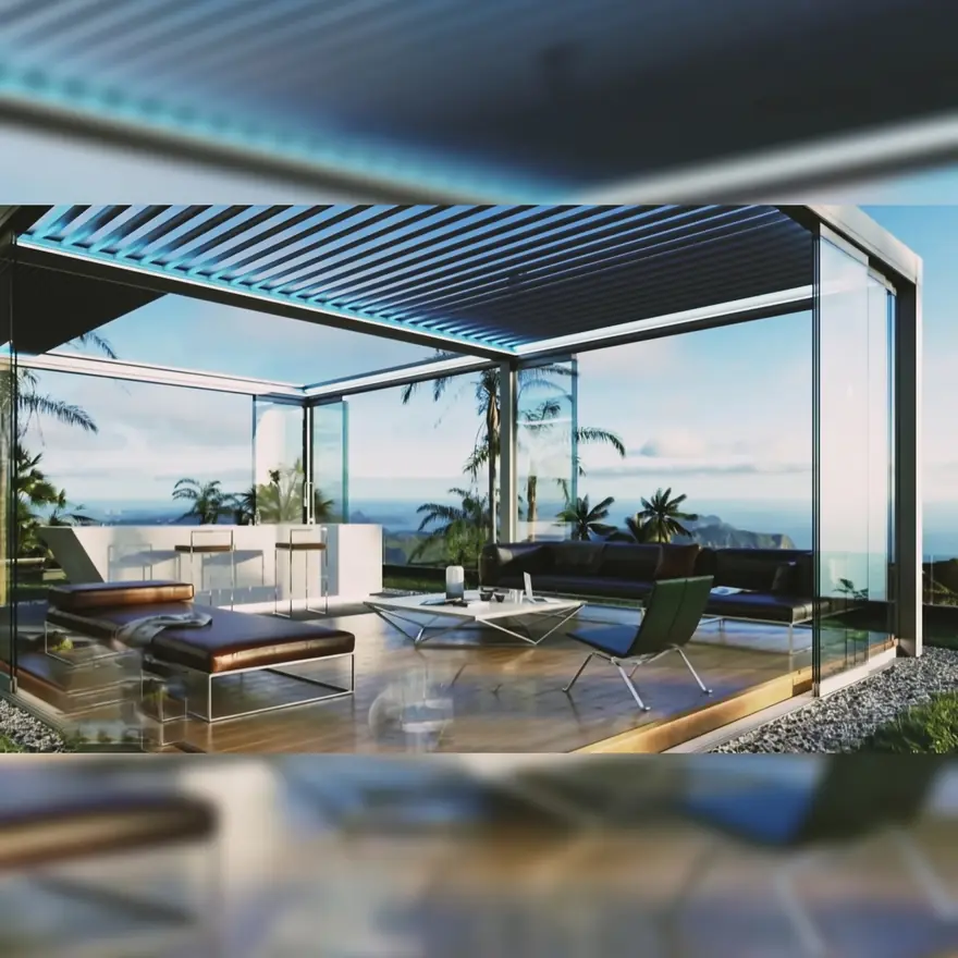 Bioklimatik pergola uygulaması