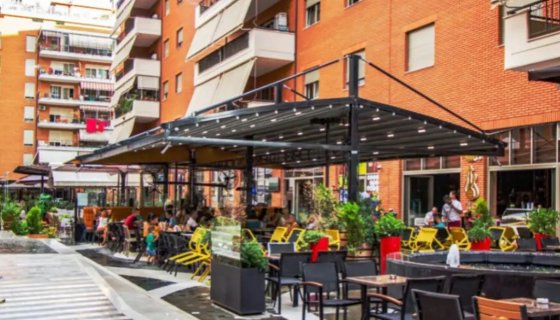 Giyolüx üstten askılı pergola sistemi