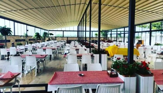 Giyolüx 40x20 normlate planer ışıklı pergola ve ısı camlı sürme sistemlerimiz