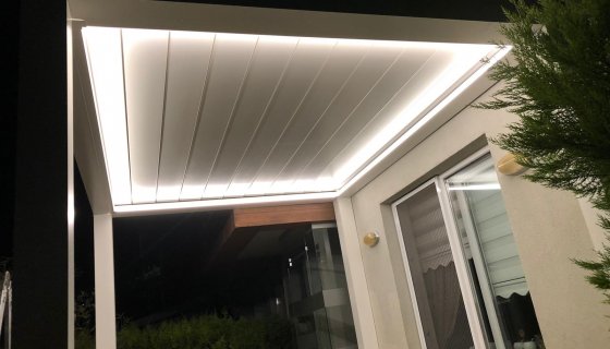 Biokrimatik pergola ISICAMLI Sürme sistemi